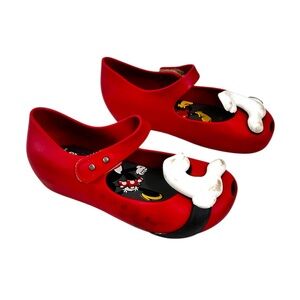 Mini Melissa Red Cartoon Dress Shoes